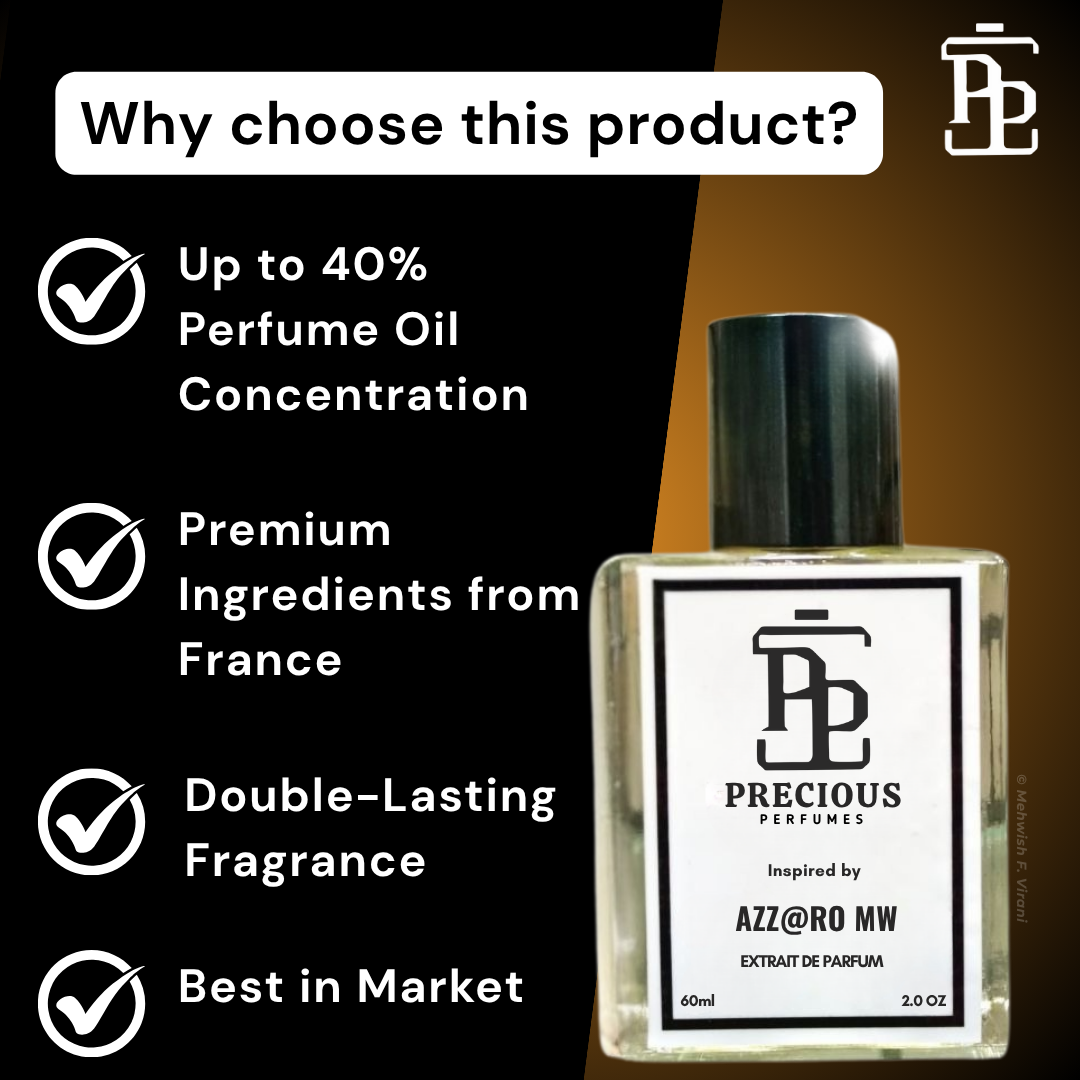 Discover our Azzaro The Most Wanted inspired men's perfume - intense, woody & spicy. Benefits: long-lasting, skin-friendly, made with premium quality ingredients, perfect for all seasons & occasions; available in 60 ml & 100 ml at an affordable price. Free Shipping & COD at Precious Perfumes.