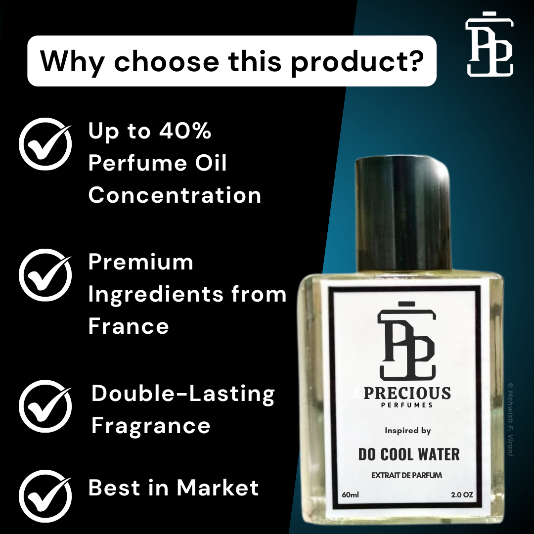Discover our David Off Cool Water inspired unisex perfume - fresh & floral fruity. Benefits: long-lasting, skin-friendly, made with premium quality ingredients, perfect for all seasons & occasions; available in 60 ml & 100 ml at an affordable price. Free Shipping & COD at Precious Perfumes.