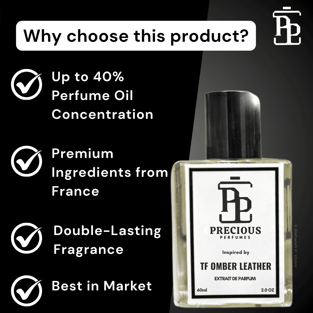 Discover our Tom Ford Ombre Leather inspired unisex perfume - warm & woody spicy. Benefits: long-lasting, skin-friendly, made with premium quality ingredients, perfect for all seasons & occasions; available in 60 ml & 100 ml at an affordable price. Free Shipping & COD at Precious Perfumes.