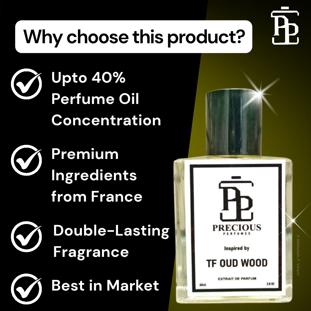 Discover our Tomford oud W00d inspired unisex perfume - rich & woody spicy. Benefits: long-lasting, skin-friendly, made with premium quality ingredients, perfect for all seasons & occasions; available in 60 ml & 100 ml at an affordable price. Free Shipping & COD at Precious Perfumes.