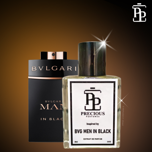 Shop our Bvlgari Men in Black inspired men's perfume - bold, woody & spicy. 60 ml, 100 ml at an affordable price. Free Shipping & COD at Precious Perfumes.